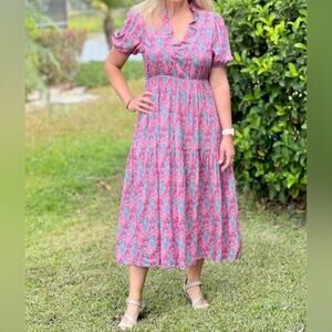 Simply Southern Maxi Dress in Seahorse Print